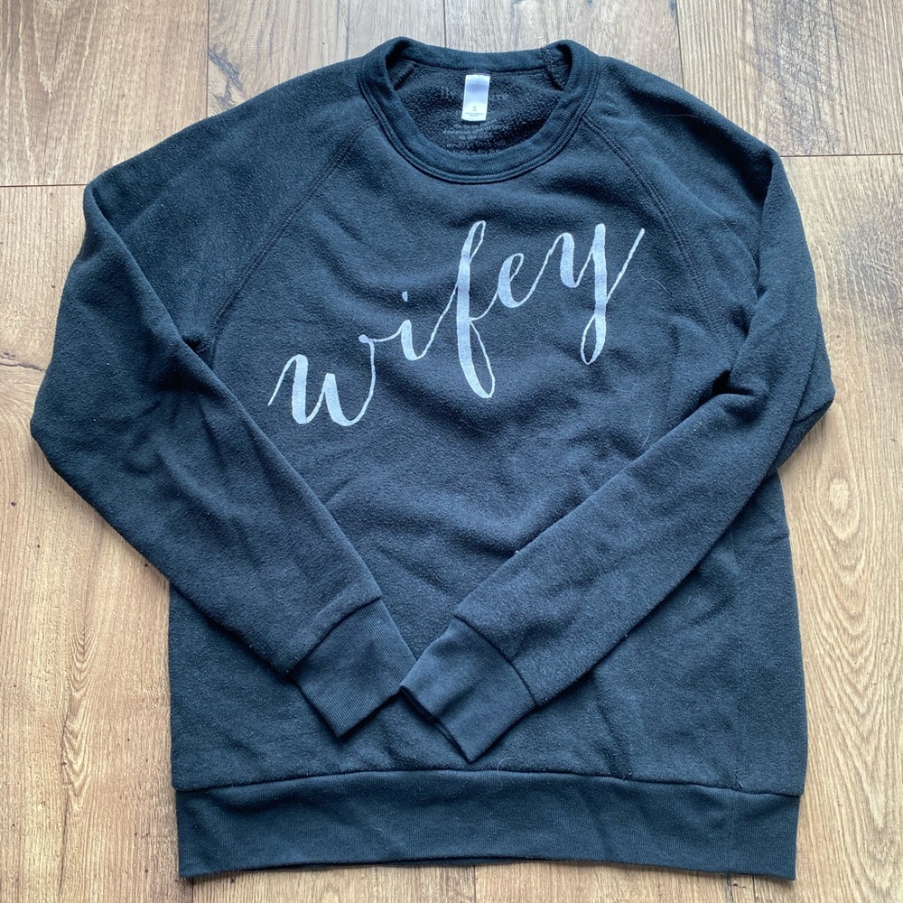 Wifey Crewneck Sweater - Gray